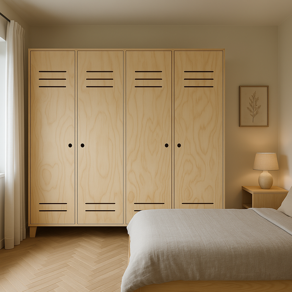 Luxe 4-deurs kledingkast van Fins underlayment